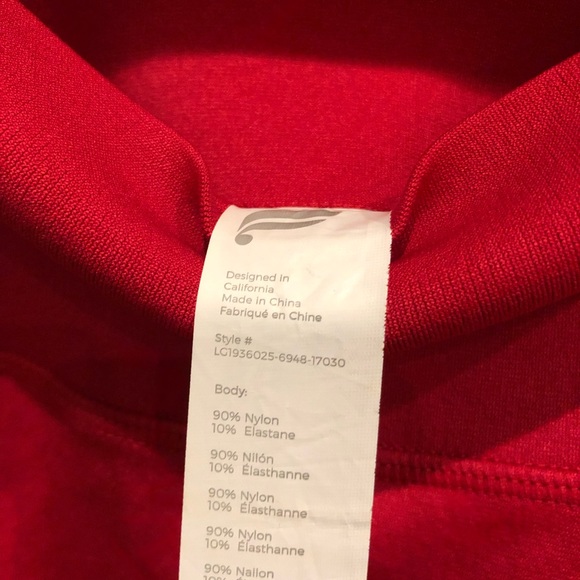 Fabletics Seamless High Waisted Compression Tight Leggings Pants Mesh Red S. - Picture 8 of 9